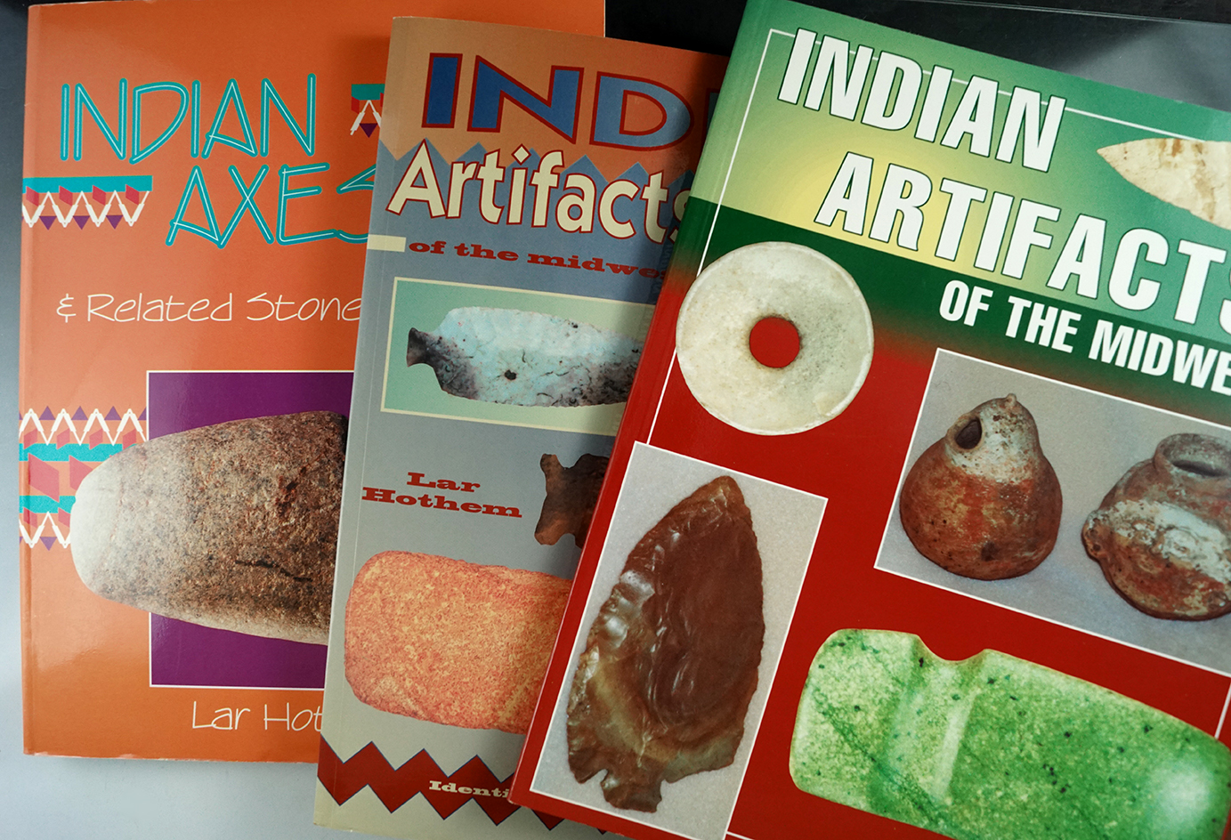 Set of 3 books including  "Indian Artifacts of the Midwest",  " Indian Axes & Related Artifacts".