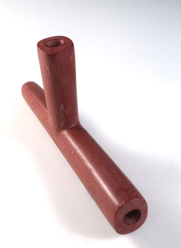 Contemporary 6 3/4" Long Catlinite Pipe.