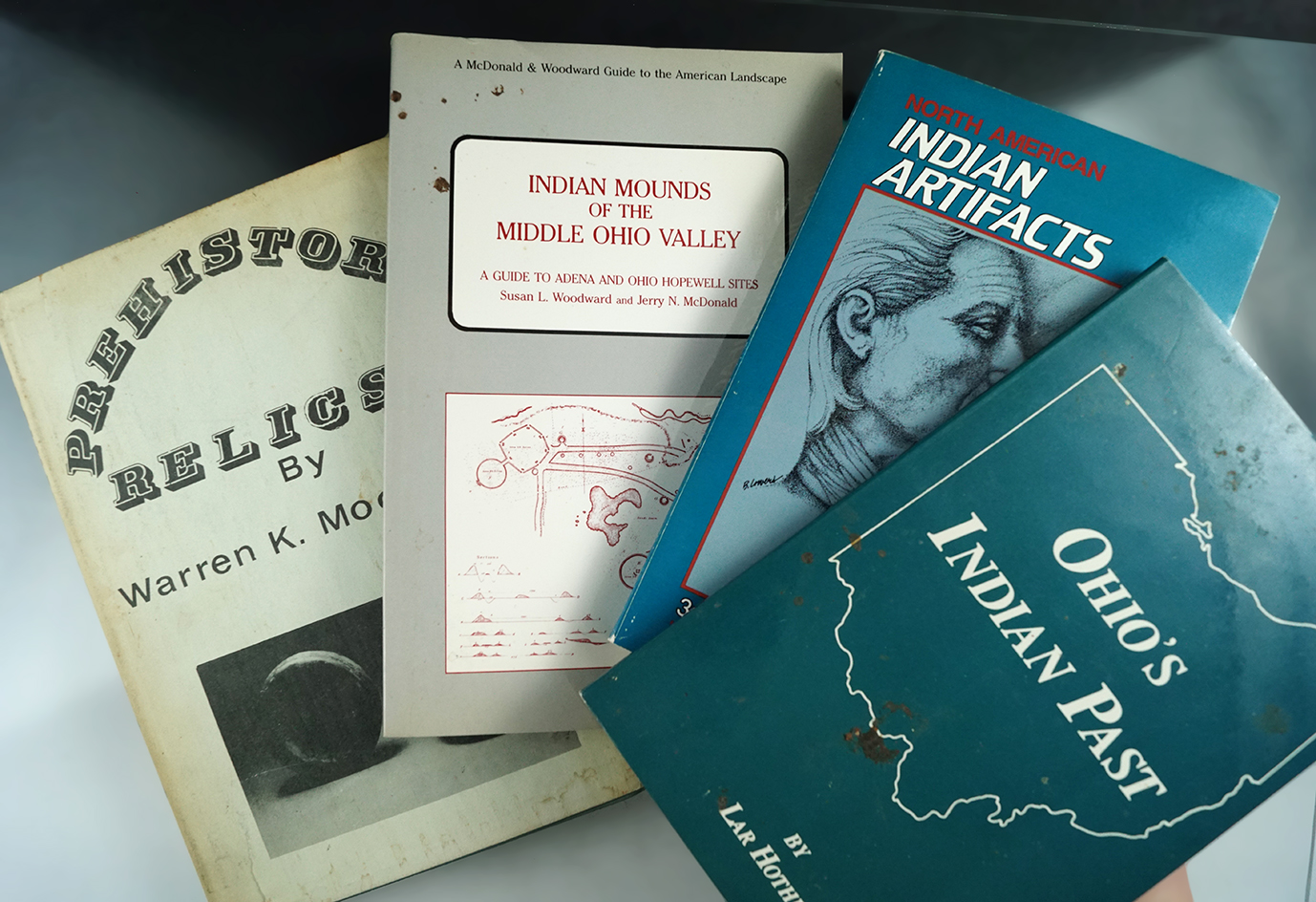 Group of 4 books including : "Ohio Indians Past" by Hothem and "Indian Mounds "