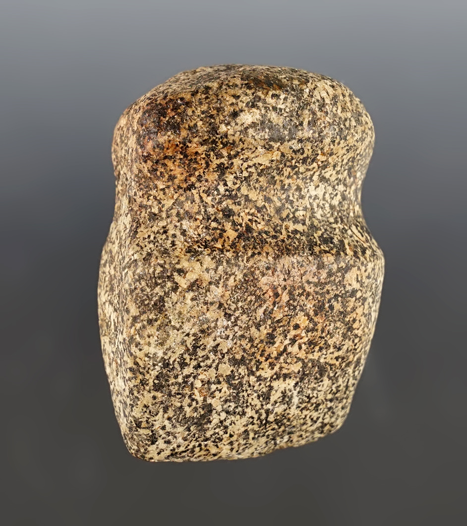 2 7/8" Miniature Axe made from Speckled Hardstone. Found in Fayette Co., Kentucky. 