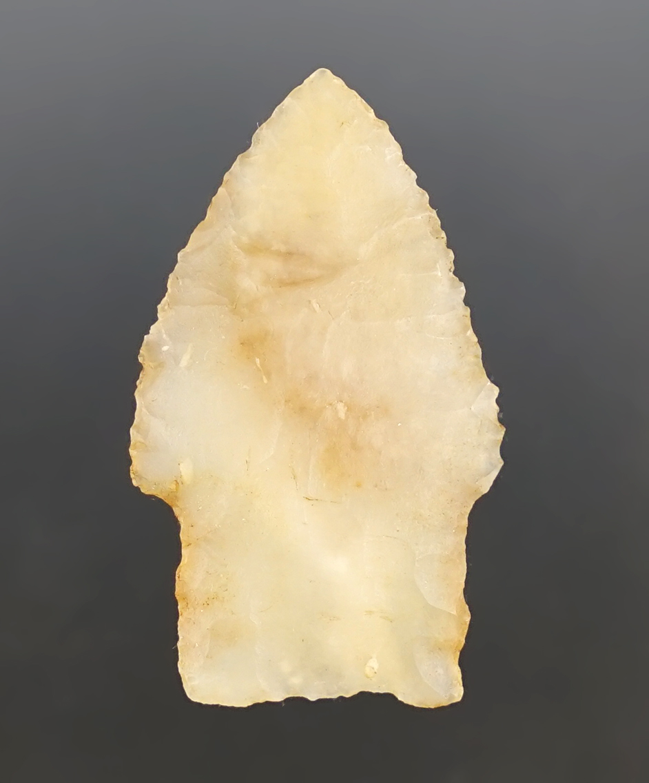 Fine 1 9/16" Scottsbluff made from semi-translucent Agate. Found in Harney Co., Oregon.
