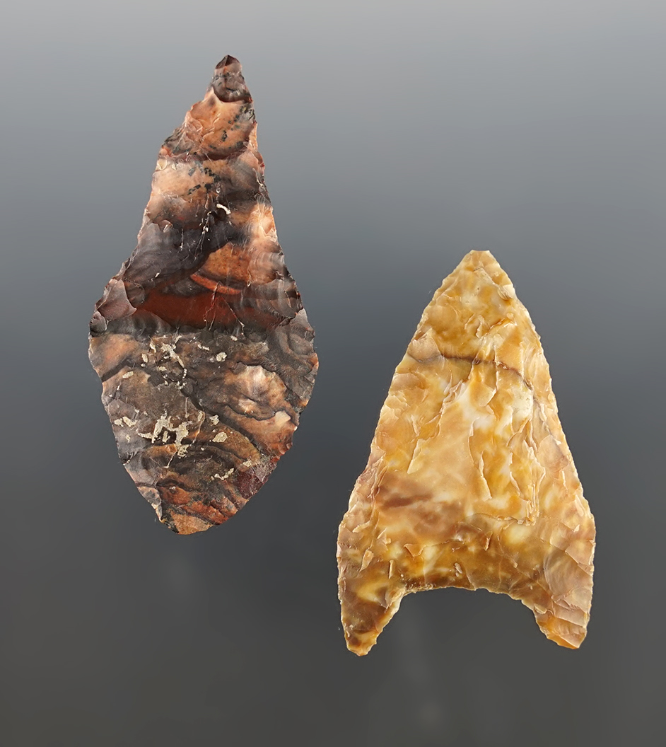 Pair of points including a Wahmuza and a Columbia Mule Ear. Washington.