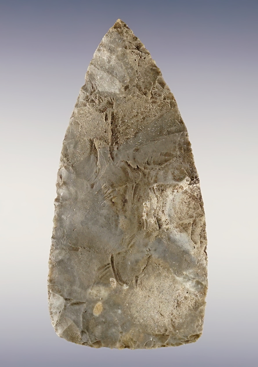 3 1/2" well made Texas Blade that is heavily patinated. Ex. Museum of Native American History.