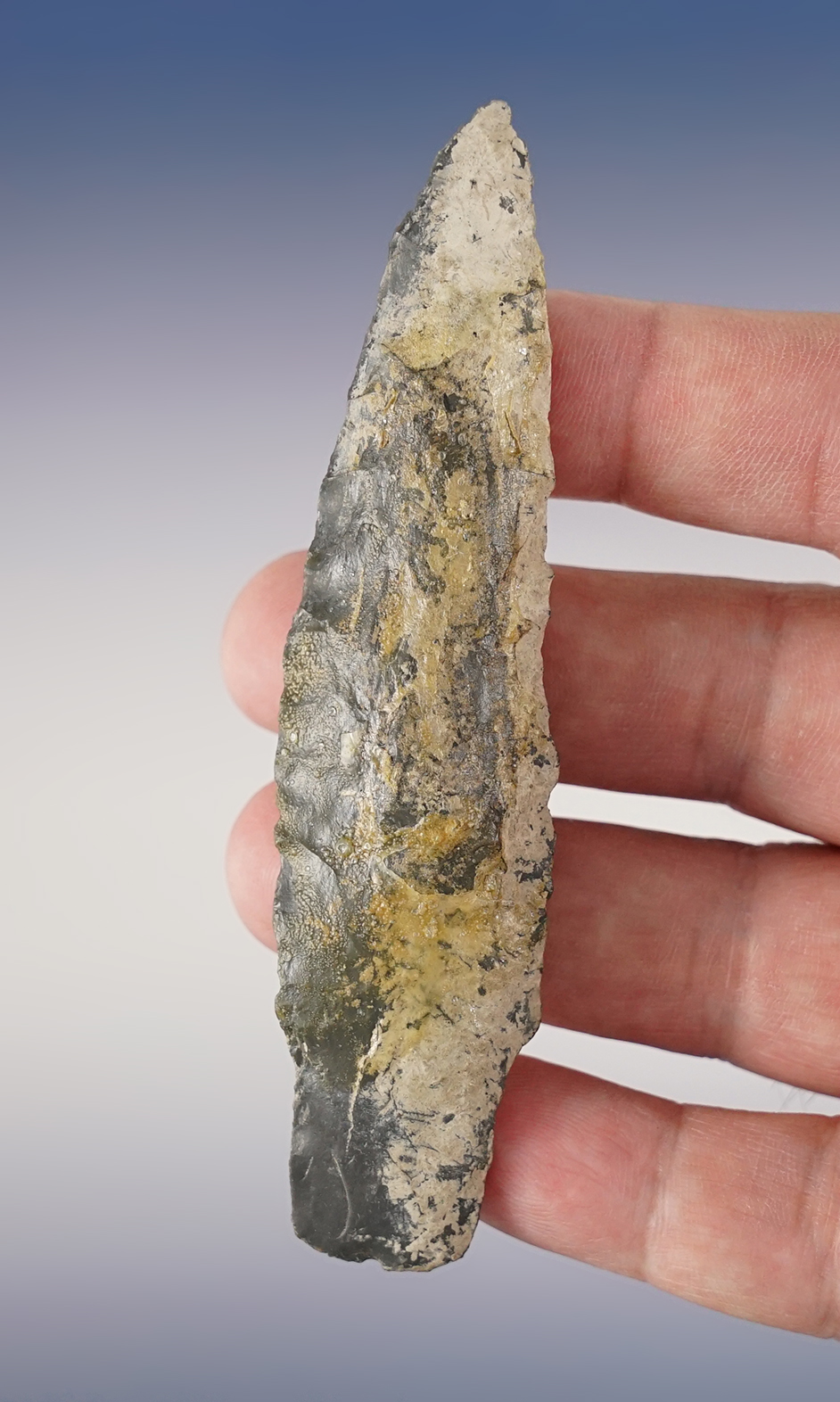 Excellent 4 3/16" large Parman found in the Great Basin region in Oregon in the 1960's.