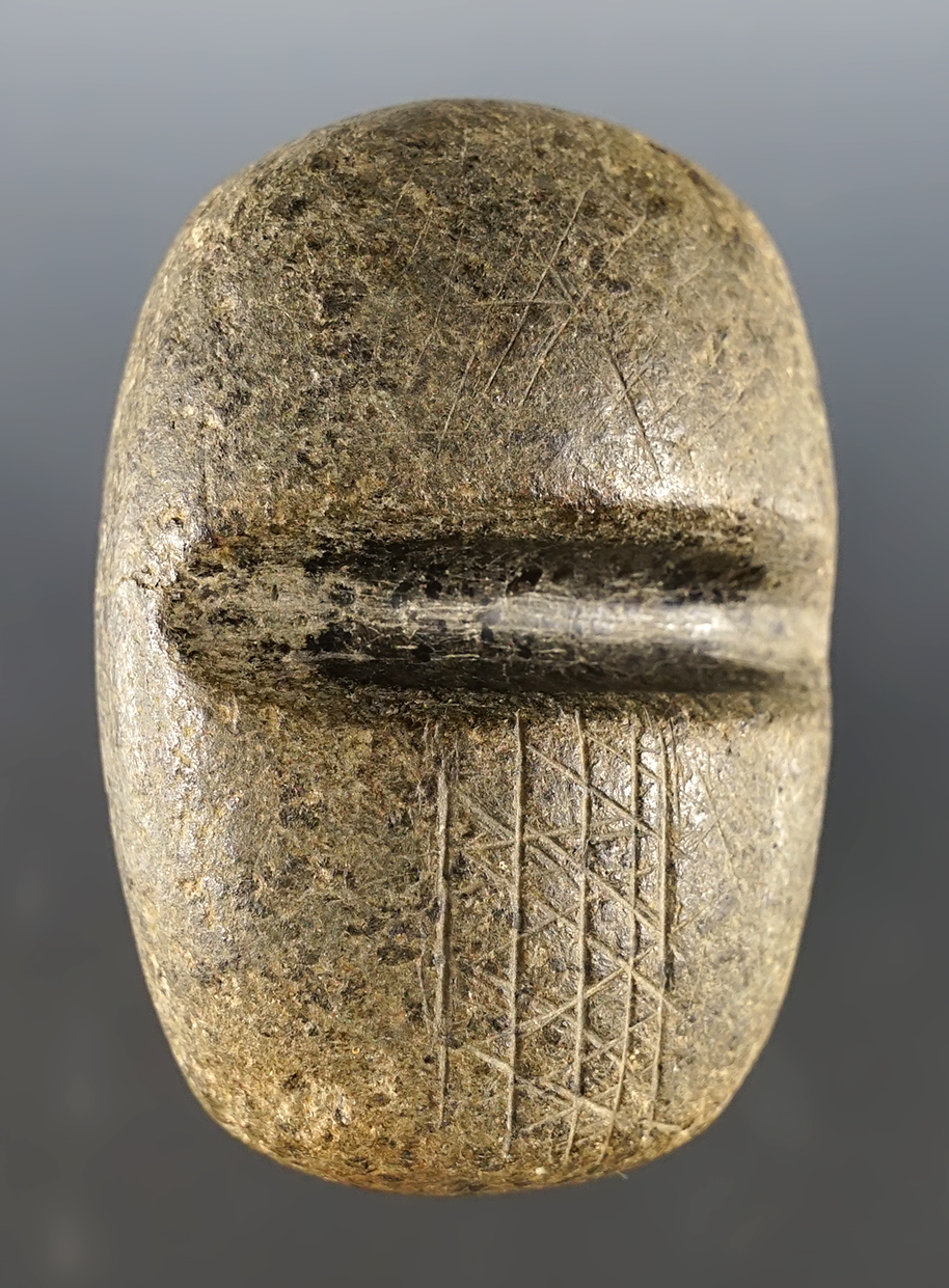 Excellent engravings on this 3 1/4" Arrow Shaft Polisher - Lakeside, San Diego Co.,  California.