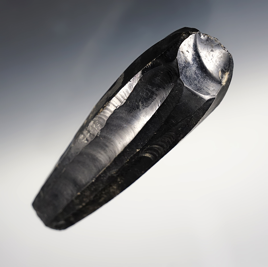 5 3/4" Obsidian Core found in Mexico. Ex. Alan Belcher.