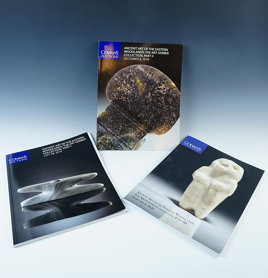 Set of 3- new condition Cowan's Auctions Catalogs of Art Gerber collection sales parts 1, 2, & 3. 