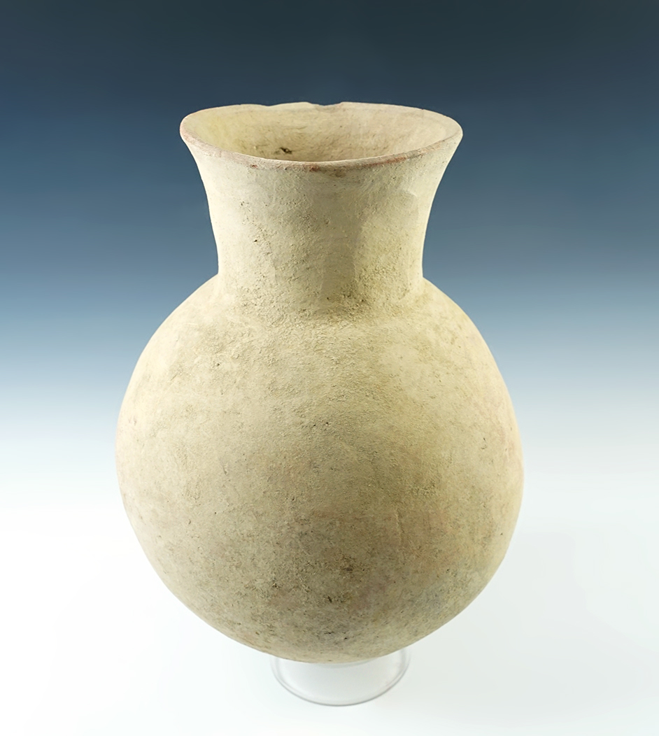 Large! 13" tall x 8" wide Precolumbian Chancay Culture Bottle in solid condition, South America.