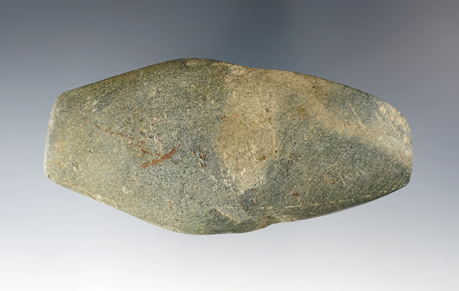 3 3/4" Expanded Center Gorget Preform found in Franklin Township, Richland Co., Ohio. 
