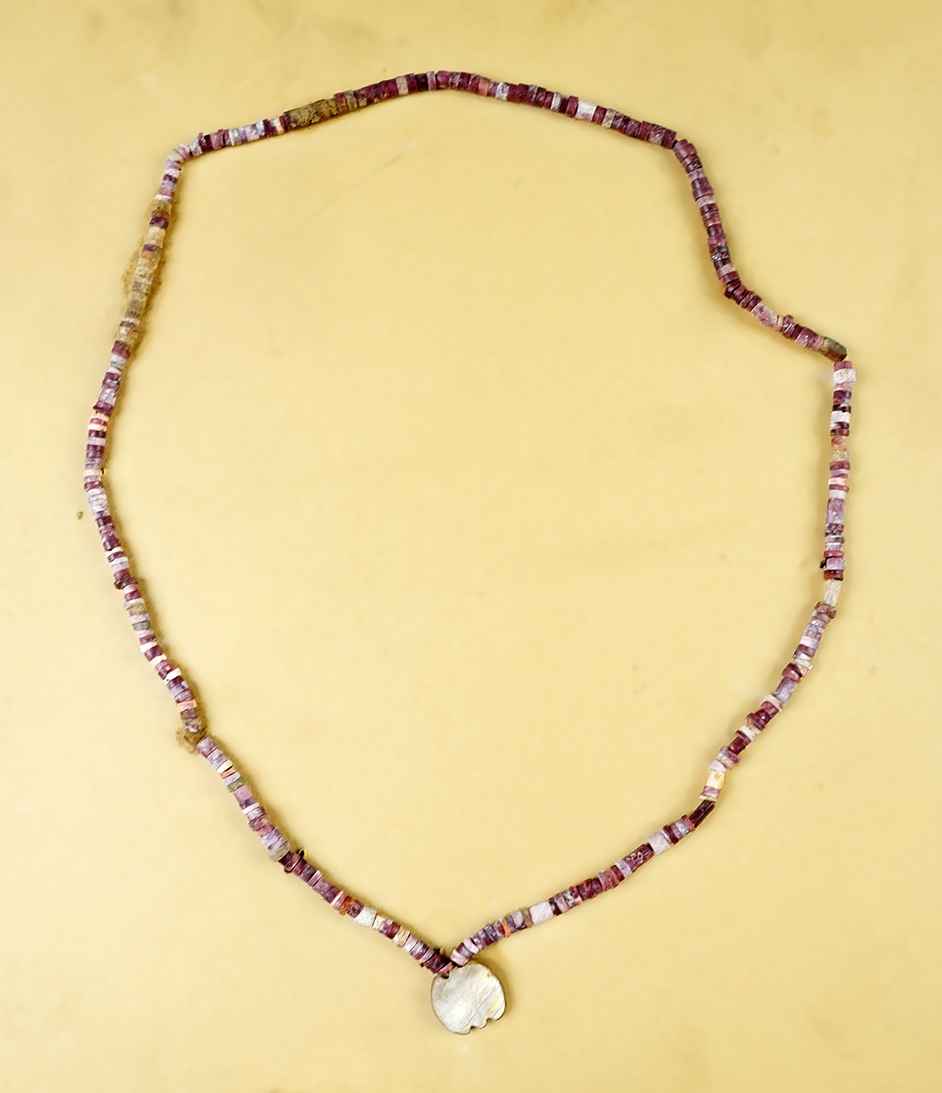 18" strand Necklace of beautifully colored Precolumbian Beads, recovered in South America.