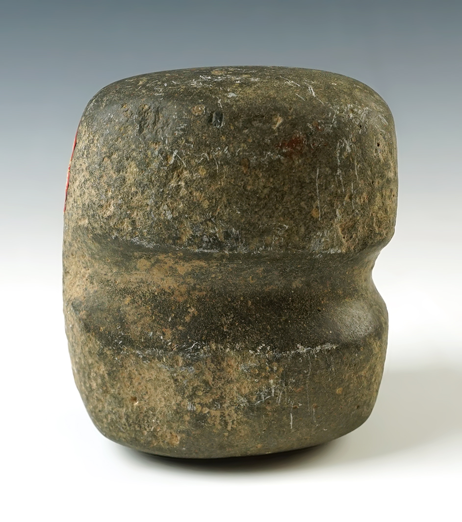 Fine 4" long 3/4 Grooved Maul found 14 miles west of Gallup, New Mexico. 