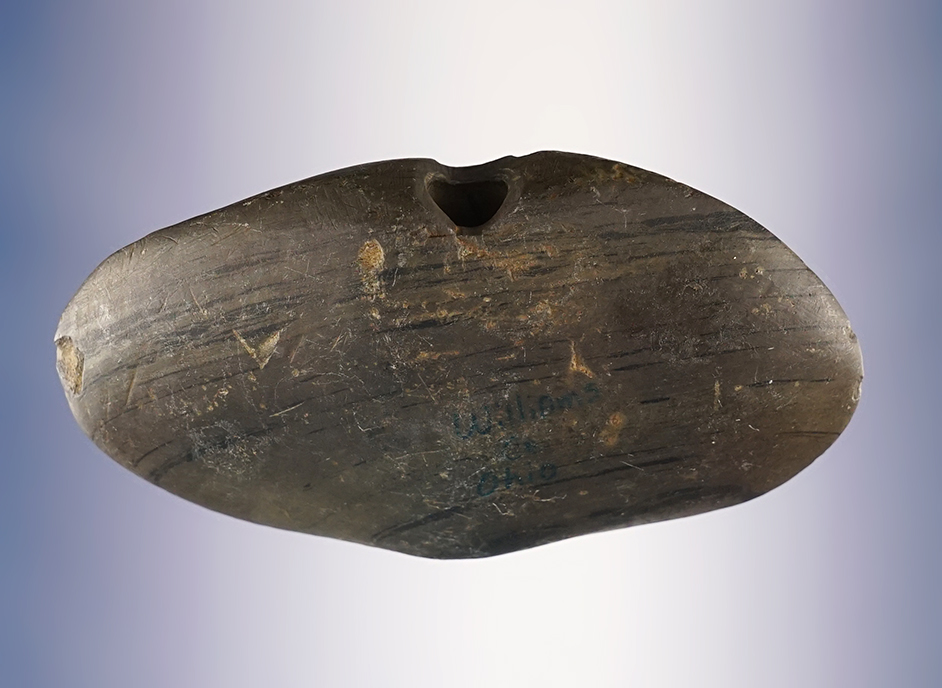 Well made 4 9/16" Wing Bannerstone found in Williams Co., Ohio.