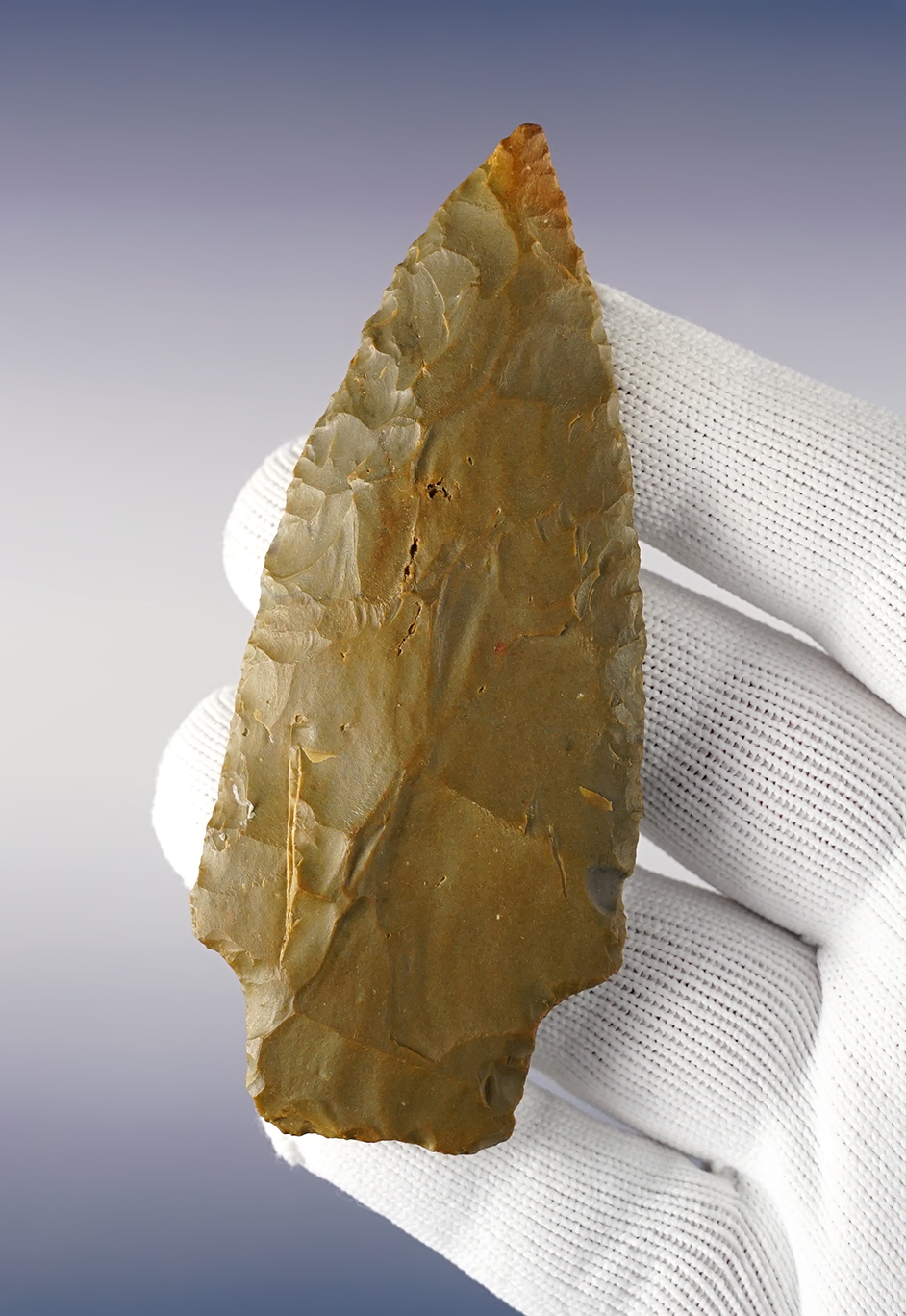 Heavily patinated 3 7/8" Stemmed Knife found in Meade Co., Kentucky.