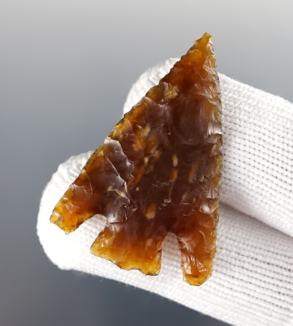 1 1/2" Hells Canyon Cornernotch made from beautiful semi-translucent Agate. 2 COA's.