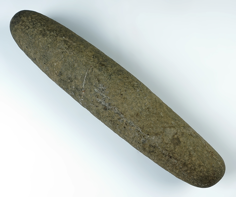 11" Stone Roller Pestle recovered in Berks Co., Pennsylvania, in nice condition.