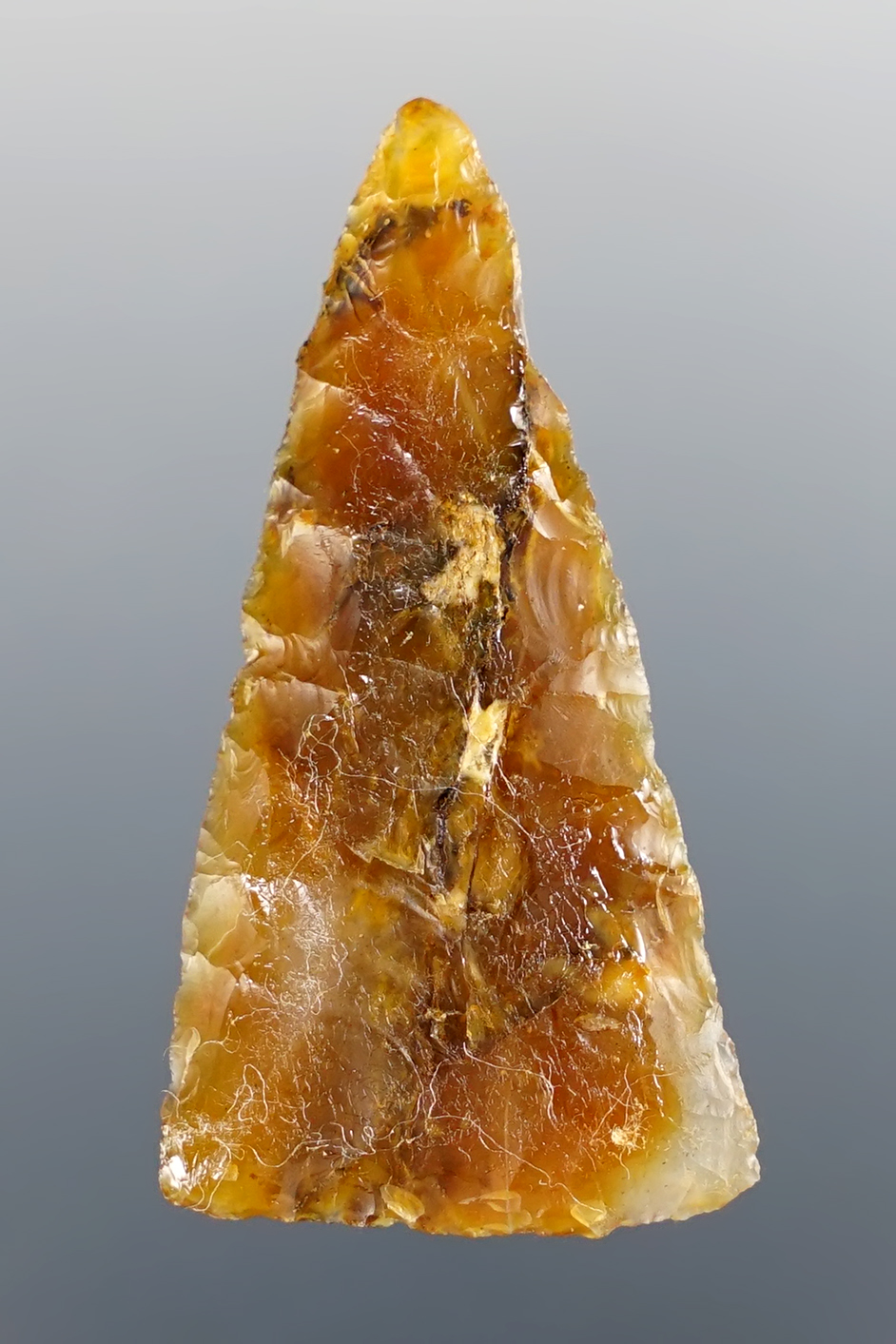 Agate 1 5/8" Atlatl Valley Triangular -Near Mid-Columbia River. Washington/Oregon.