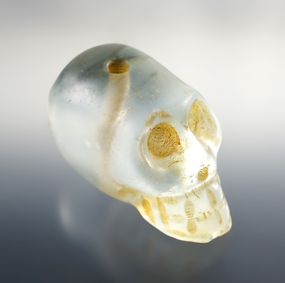 Rare 2" Crystal Skull Effigy found in Mesoamerica. Comes with a Bennett COA.