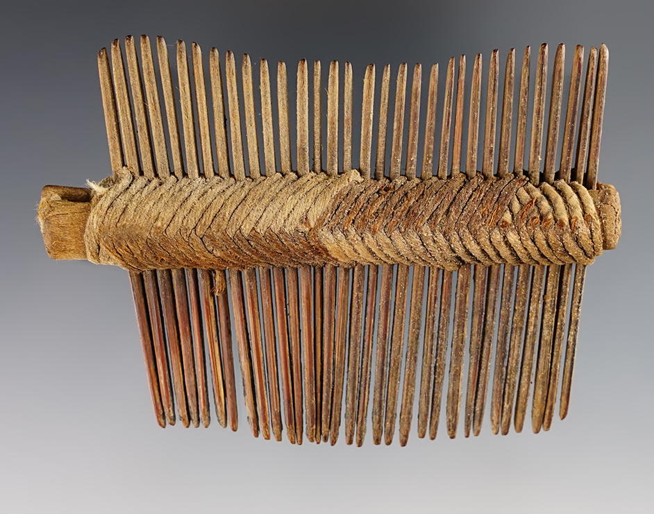 3 5/8" Well made Inca Comb in excellent condition. Recovered in South America.
