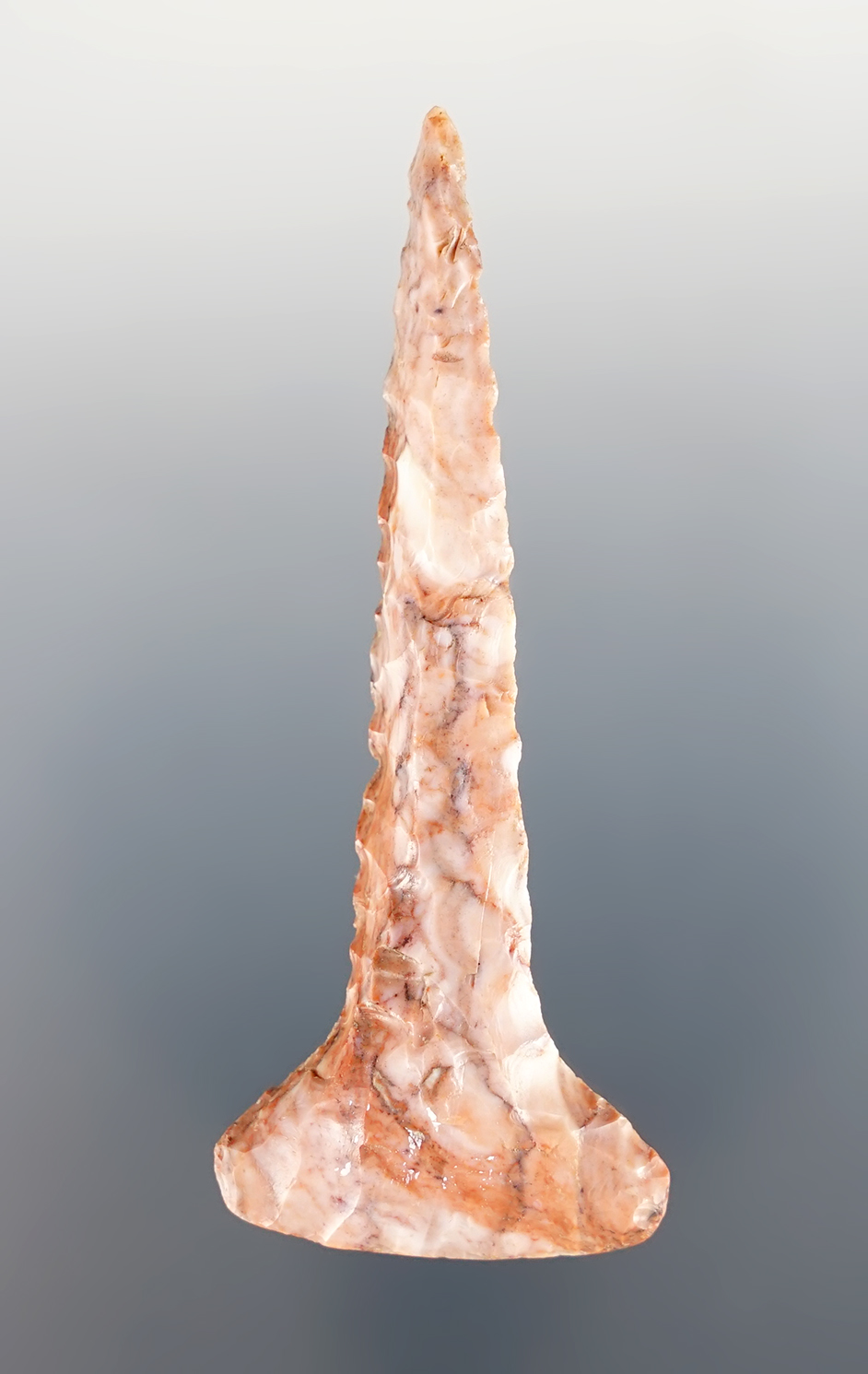 Well made 2 13/16" Ohio Drill that is made from highly colorful Flint Ridge Flint. Davis COA, G-10.