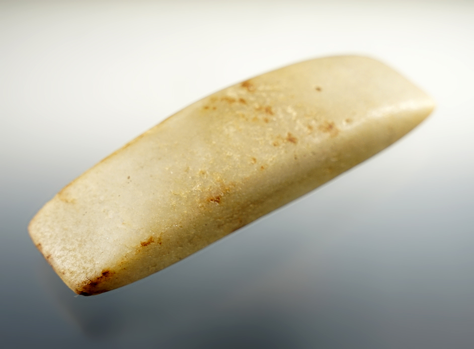 Nicely styled 4 7/16" Boatstone made from deeply patinated Quartz.Ex. John Berner, Jim Miller.