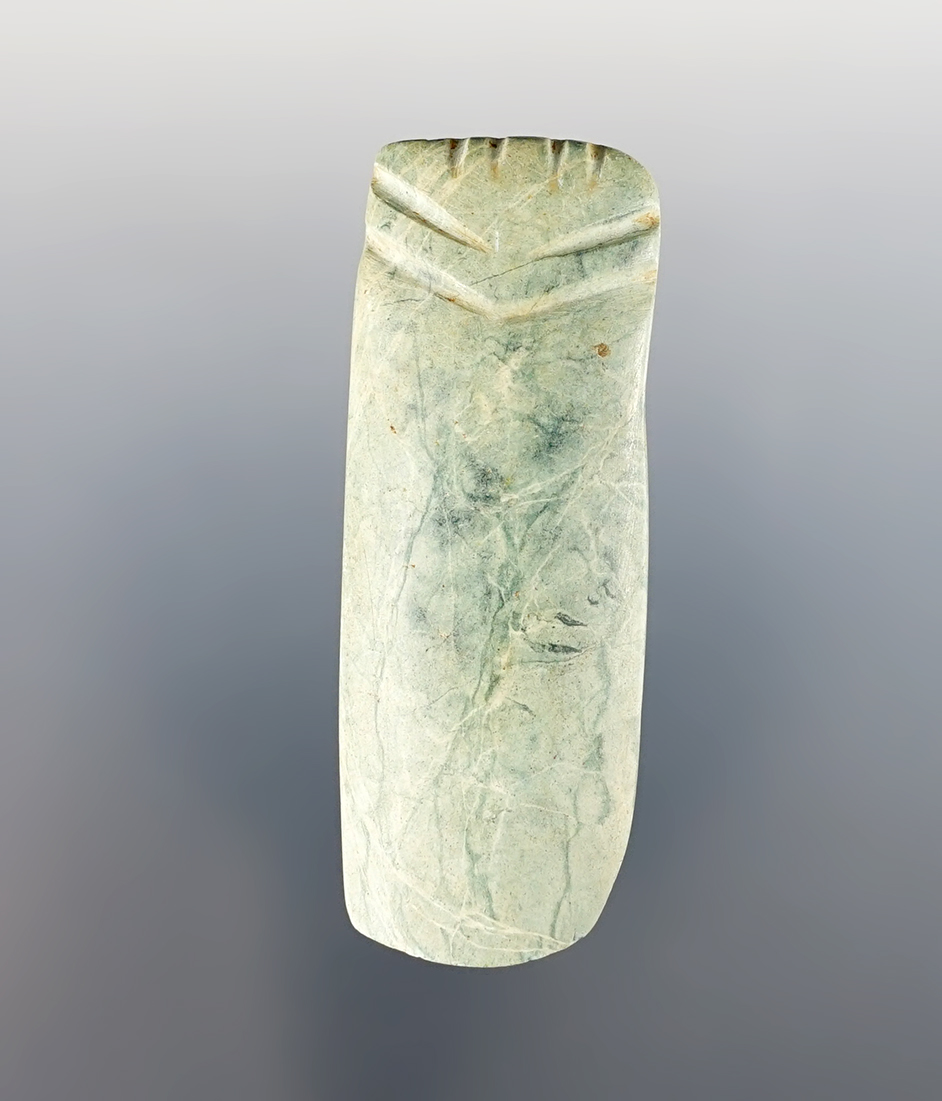 2 5/16" Duck Head Effigy Pendant recovered in the Guanacaste Province, Nicoya Region, Costa Rica. 