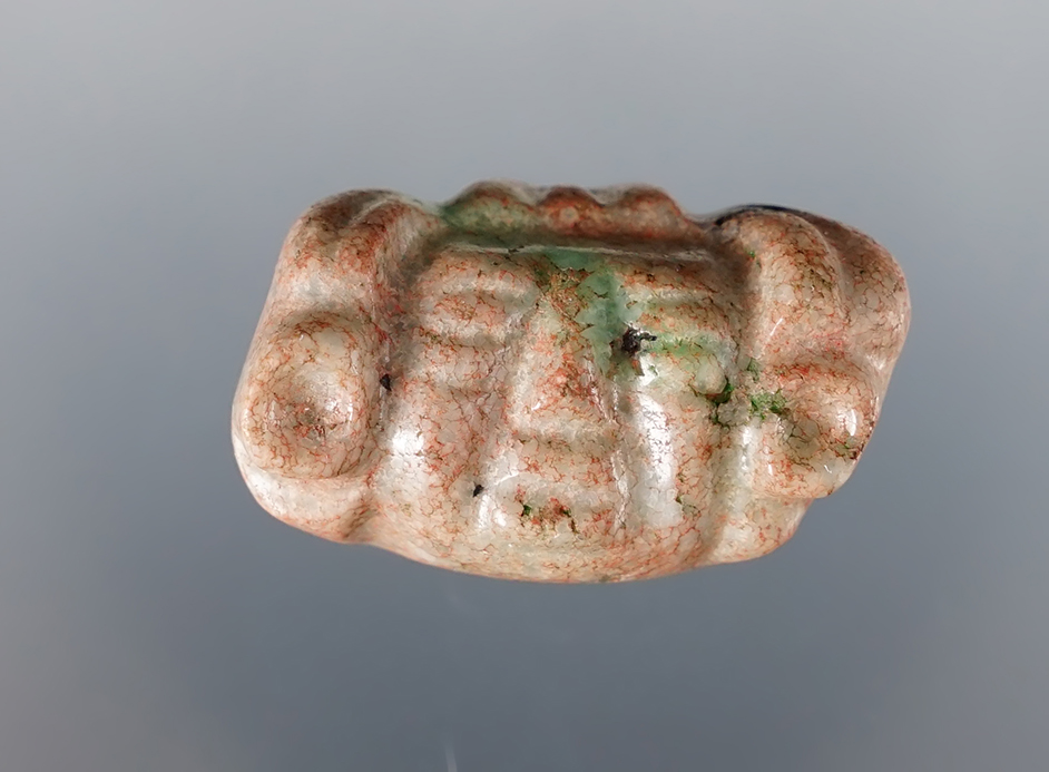 1 5/16" very fine Maya Head Pendant of the Maize Lord. Recovered in Guatemala/Mexico. 