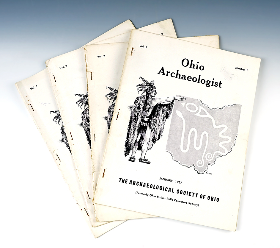 Set of 4 Early editions of  "The Archaeological Society of Ohio" from  1957.