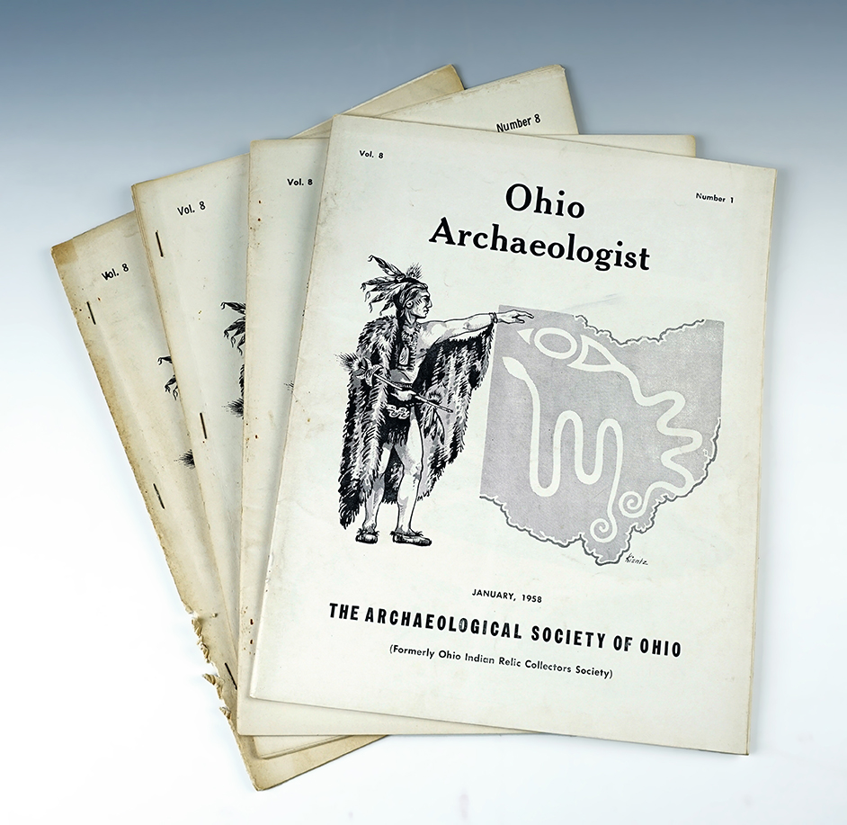 Set of 4 Early editions of  "The Archaeological Society of Ohio" from  1958.