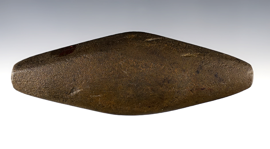 4 7/8" Undrilled Adena Expanded Center Gorget - Franklin Co., Ohio. Bennett COA.