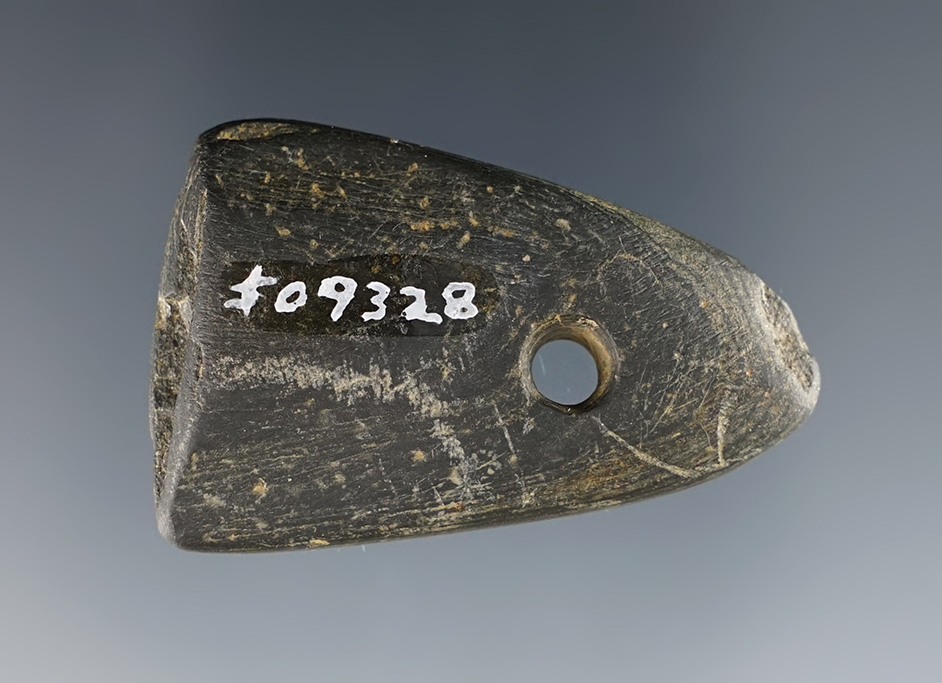 1 13/16" anciently salvaged Pendant found in Coshocton Co., Ohio. Ex. Deel collection. 