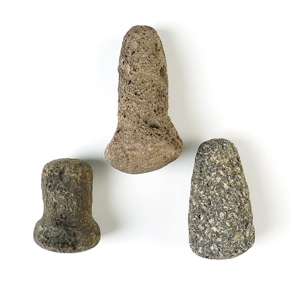 Set of three miniature Pestles from the Southwest US. Largest is 3 1/2". 