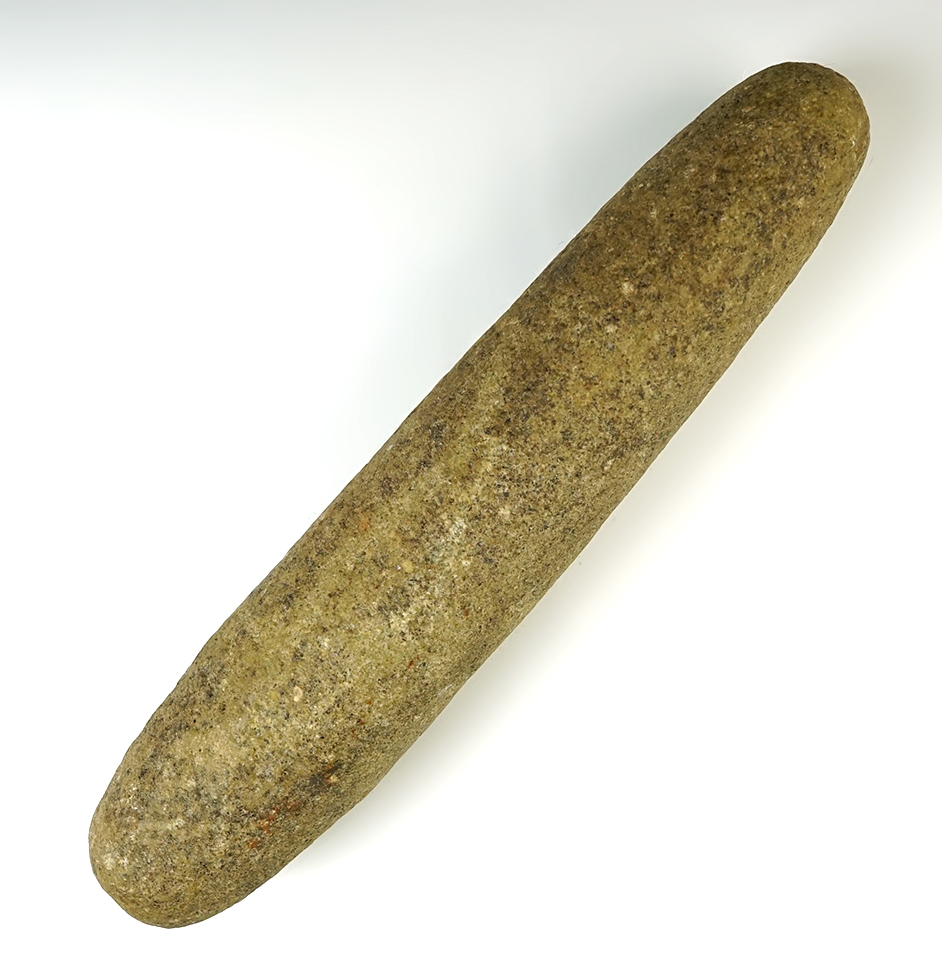Well patinated 12 1/2" Roller Pestle made from Hardstone. Found in Maryland. 
