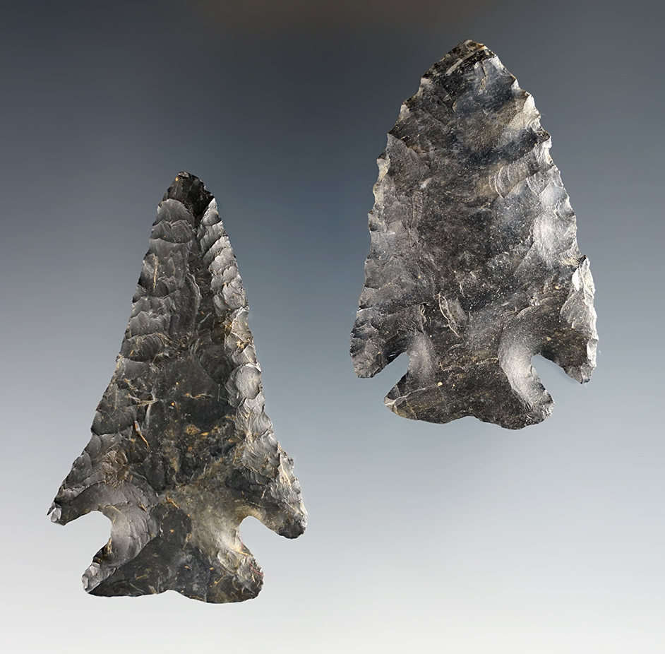 Pair of classic Ohio Bevels in excellent condition. Both are made from Coshocton Flint. 