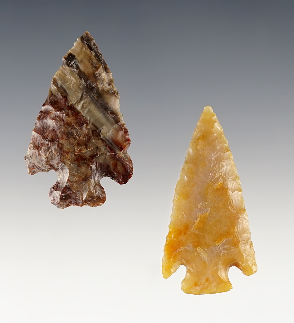 Pair of well made points found near the Columbia River, Washington/Oregon. 
