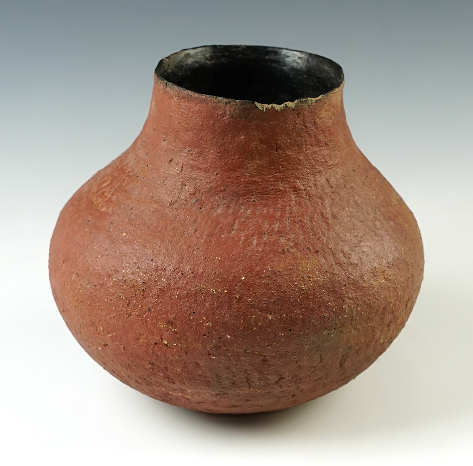 6" wide ancient Salado Pottery Vessel found in Arizona. Ex. Harris collection.