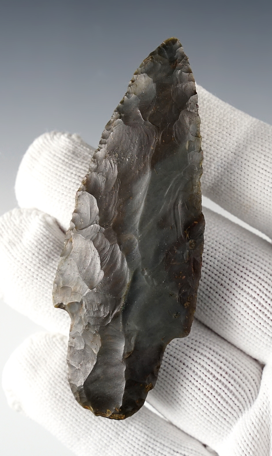 3 7/16" Adena made from beautiful Sonora Flint. Found in Barren Co., Kentucky. 