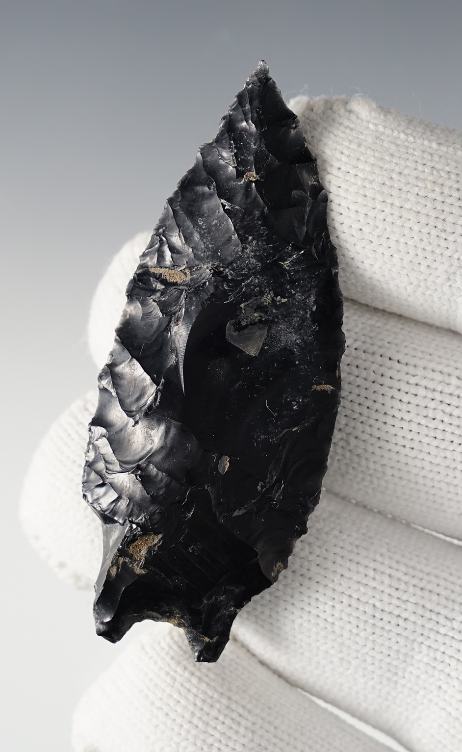  Nice 2 9/16" Pinto Basin made from Obsidian. Found in Southern Oregon.