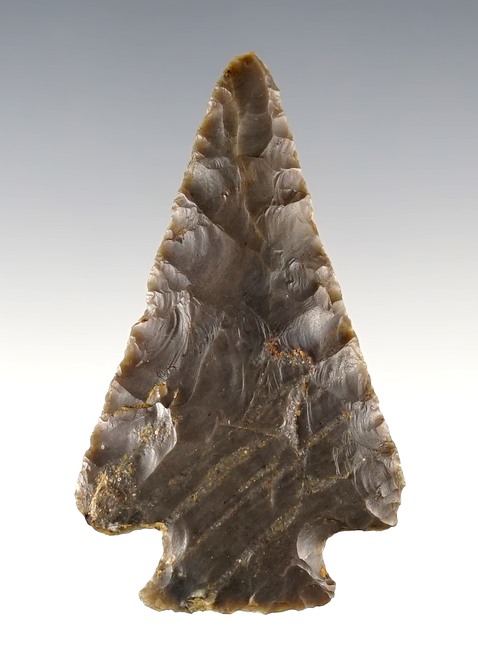 Well made 2 3/8" Cotaco Creek found in Tennessee. Davis COA, G-8.