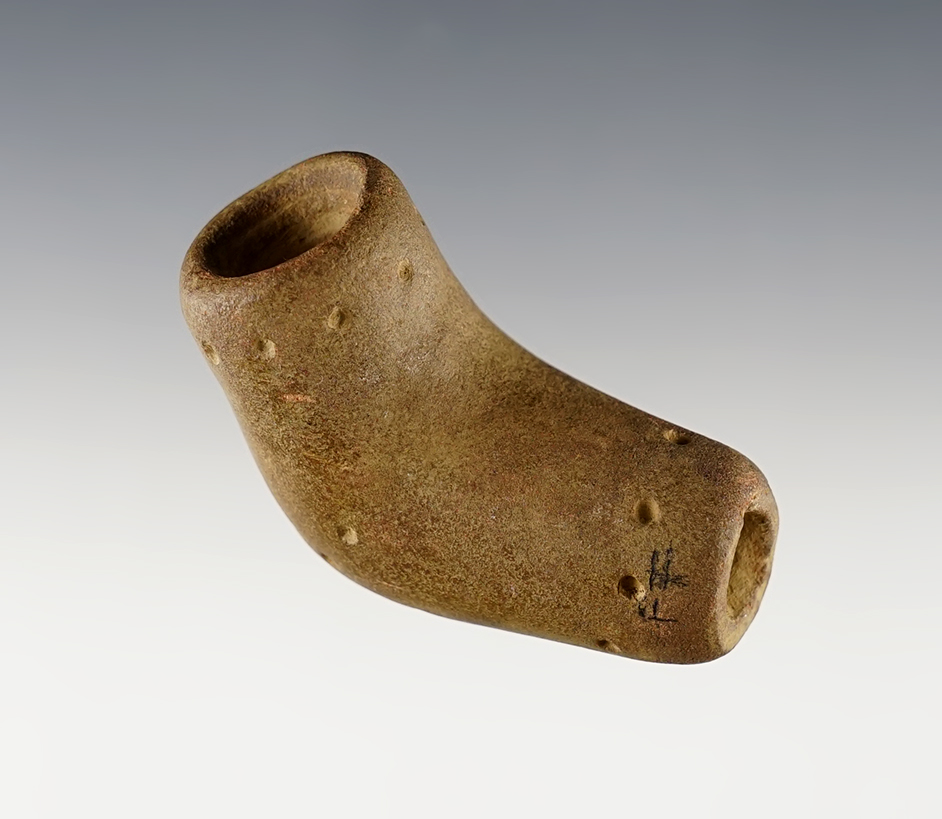 2" Elbow Pipe that is well styled. Made from patinated Sandstone. found in Kentucky.