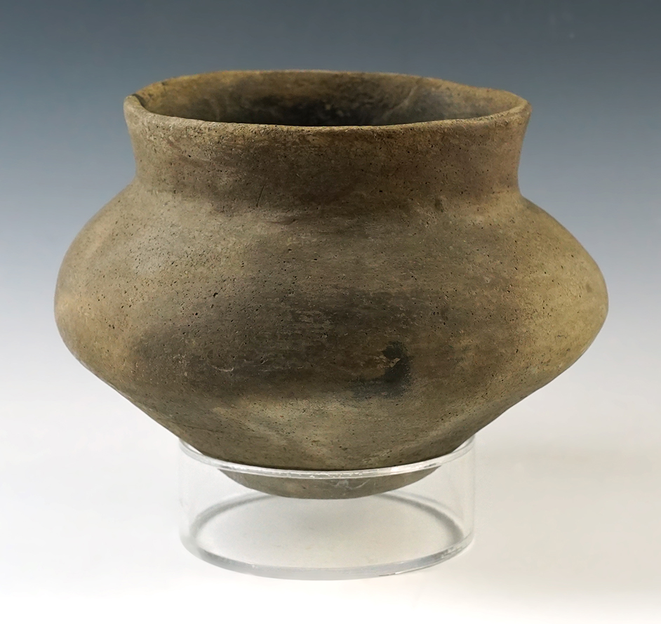 6" wide x 4 1/4" tall  moderately restored pottery Vessel that displays nicely. Mississippi. 