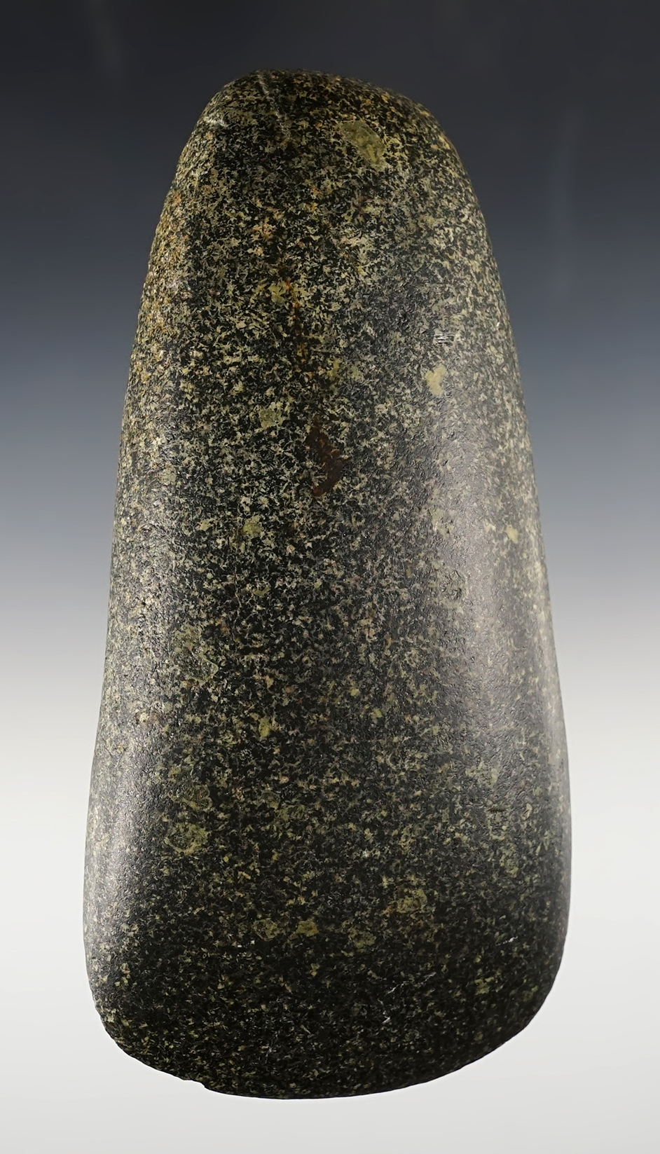 5 3/4" Hardstone Celt - good overall polish. 1 minor ding to bit. Otsego Co., Michigan. 