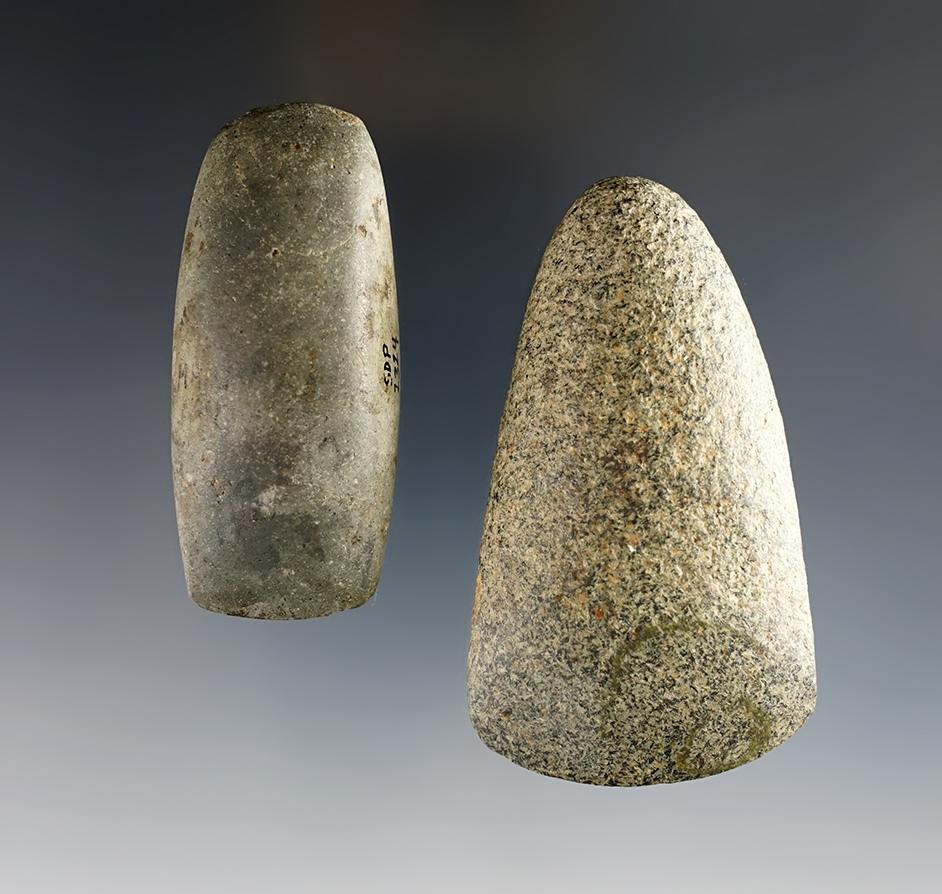 Nice pair of Hardstone relics including a Celt and an Adze. Marion Co., Ohio. 