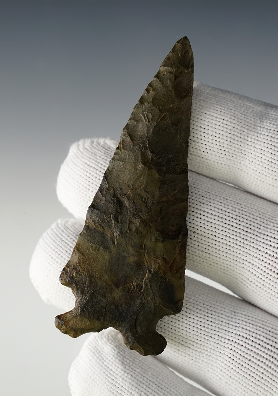 2 15/16" Greenbrier Dalton -high grade Dover Chert. Found in Fayette Co., KY.  Motley COA. 