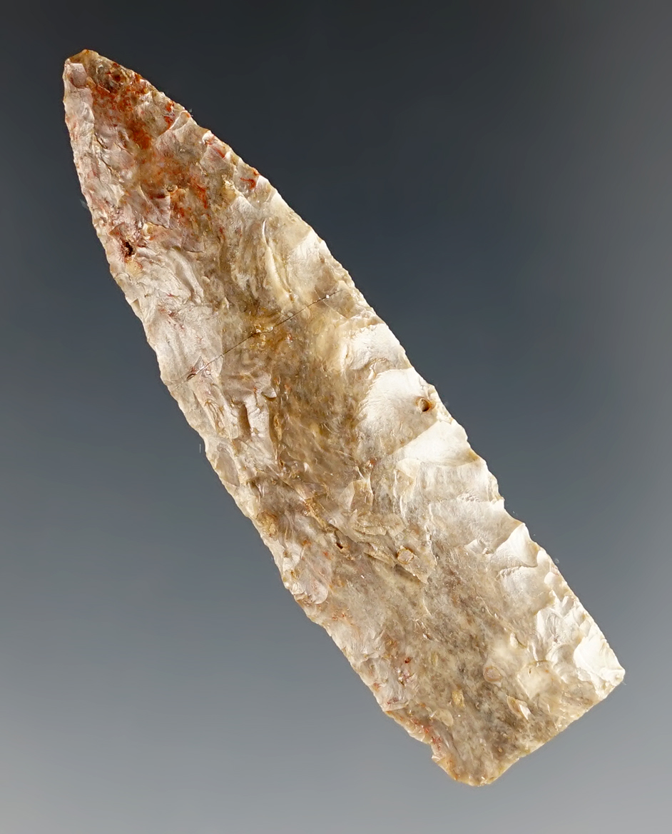 Well flaked 2 3/16" Paleo / Early Archaic Dart found by Charles Whittaker in Lake Co., Oregon.