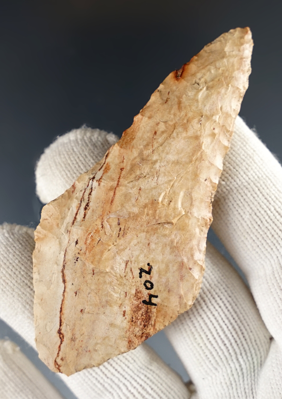 3 1/4" Wahmuza made from Biggs Jasper. Found by Chuck Hall in the 1950's, Washington.