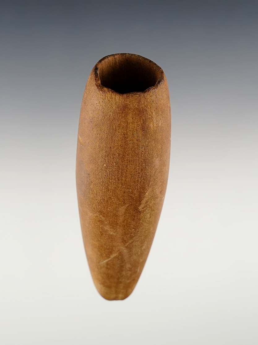 Nice 3 5/16" Tube Pipe made from nicely patinated Sandstone. Found in Clermont Co., Ohio.