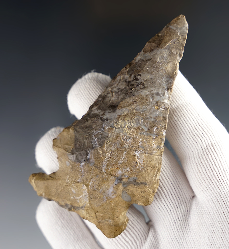 3 3/8" Meadowood Knife - Onondaga Flint. Found in the New York/Pennsylvania area.