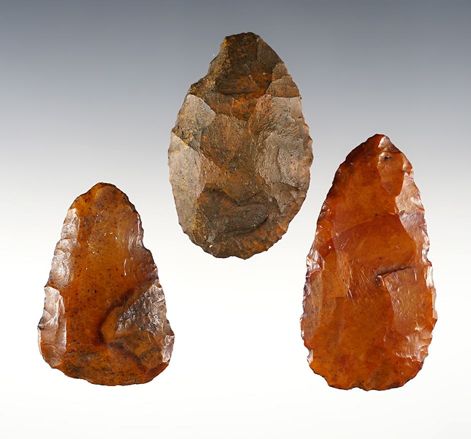 Set of 3 Florida Tools that are well patinated. The largest is 2 5/8".