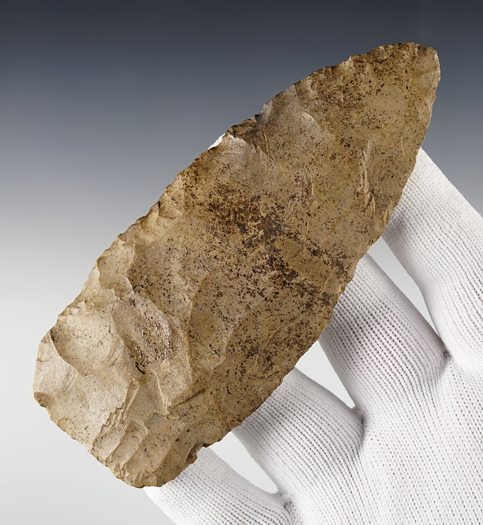 5 1/8" Paleo Knife found in Miami Co., Ohio that is well patinated. 