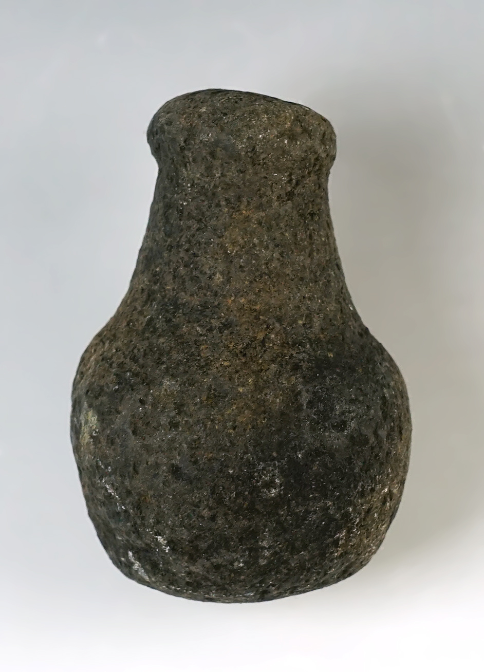 2 1/2" tall knobbed top stone Plummet recovered in the Western U.S. 